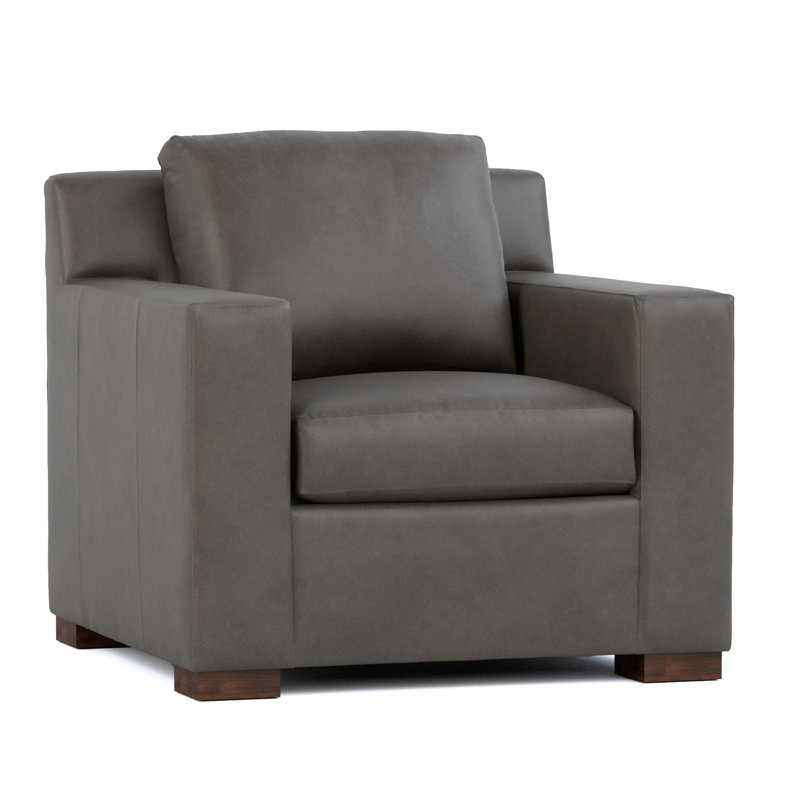 Chaise Keene, Cuir véritable Alameda anthracite