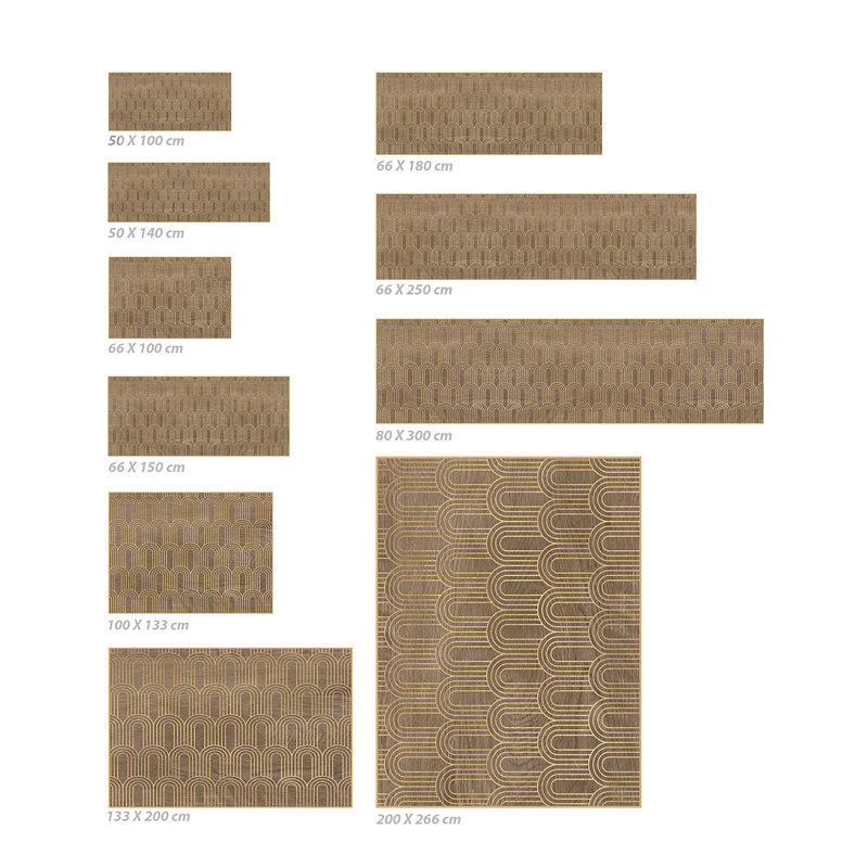 Bluxome Geometric Indoor / Outdoor Area Rug, Runner 66 x 250cm