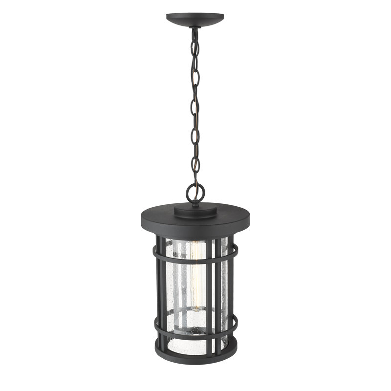 Maag Outdoor Hanging Lantern, Black, 16.25" H x 10" W x 10" D