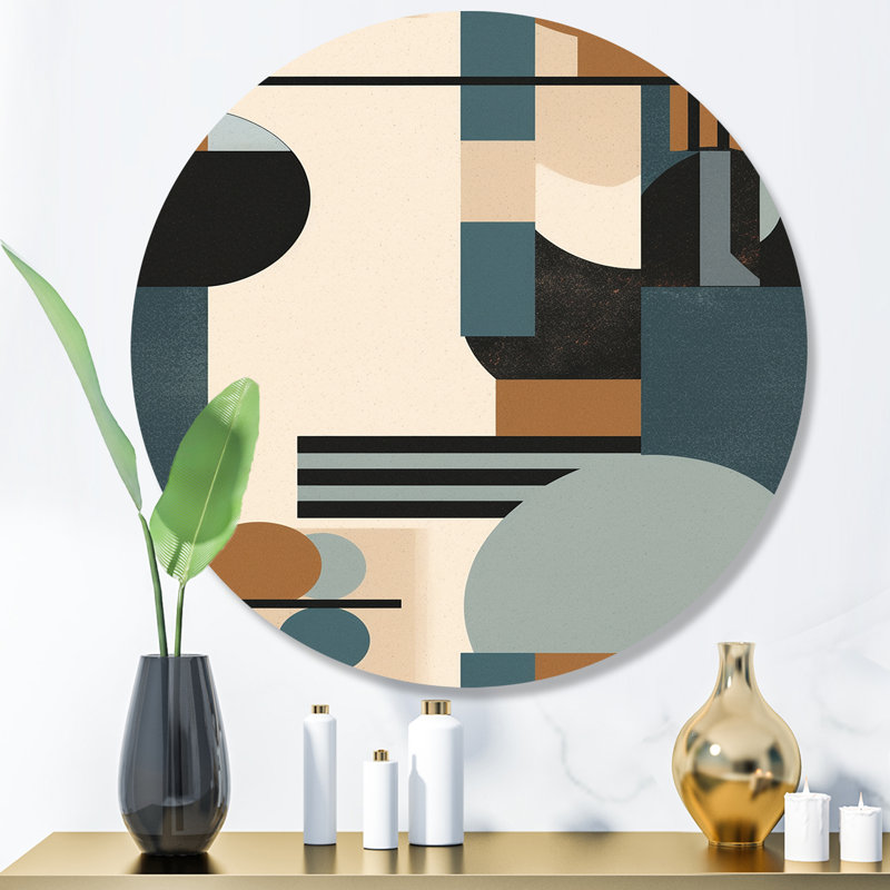 Abstract Wall Decor on Metal, 16" H x 16" W x 1" D