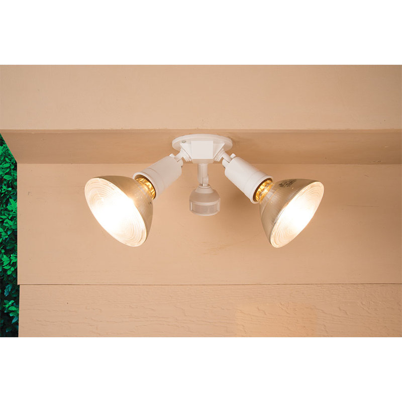 Flood Light with Motion Sensor, White