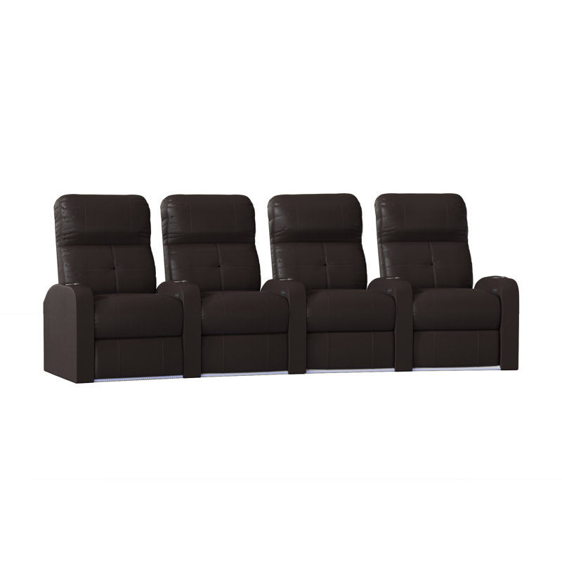 Sièges de cinéma maison (rangée de 4), Espresso luxe, Électrique