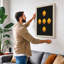Five Golden Lemons Minimalist 1 Piece Wrapped Canvas Wall Art-2082706732-2082706742