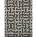 Geometric Area Rug in Silver/Gray/Black