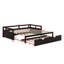 Lit de jour simple extensible avec couchette, lit de jour en bois avec couchette-348454765