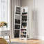 Armoire à bijoux pivotante verrouillable 3-en-1 avec miroir pleine longueur, tablettes de rangement arrière-1068435016