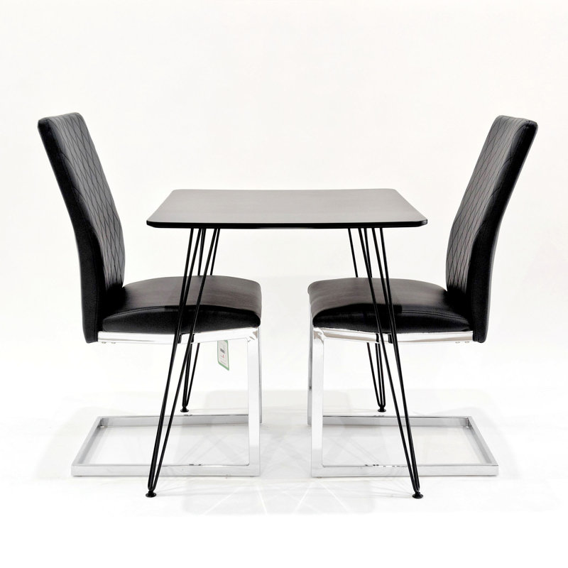 Maguire 2 - Person Dining Set, Black