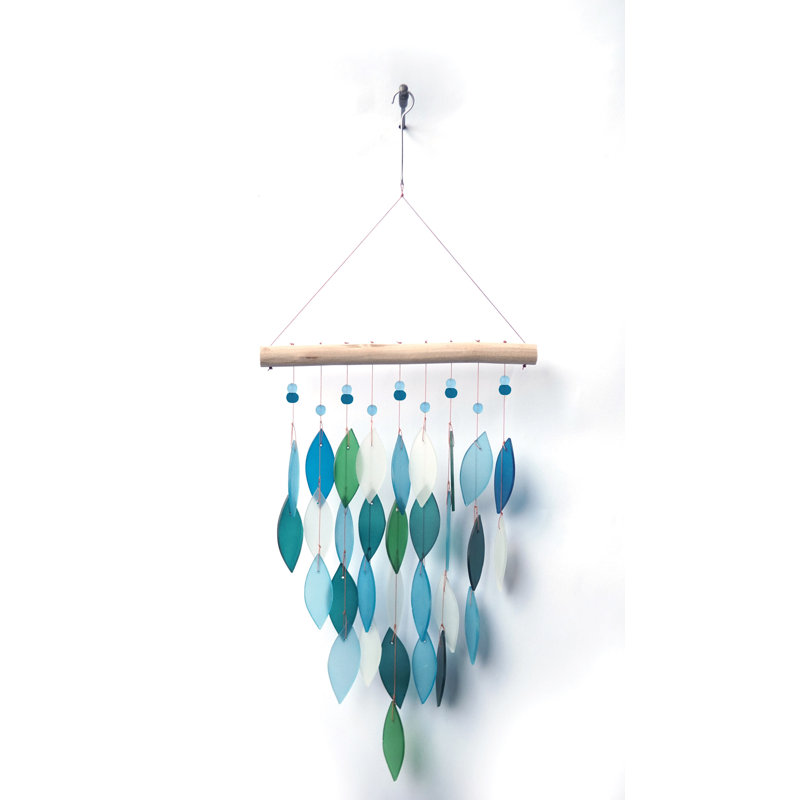 Carillon Siari, Bleu lagune, H 25,5 po x l 10,25 po x P 0,75 po