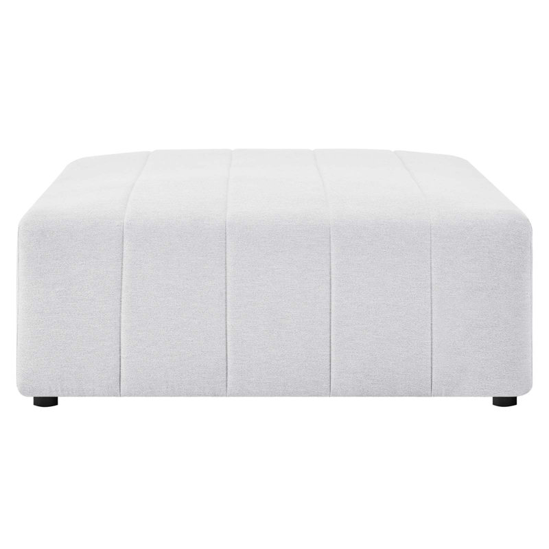 Modway Bartlett Upholstered Fabric Ottoman, Ivory Polyester