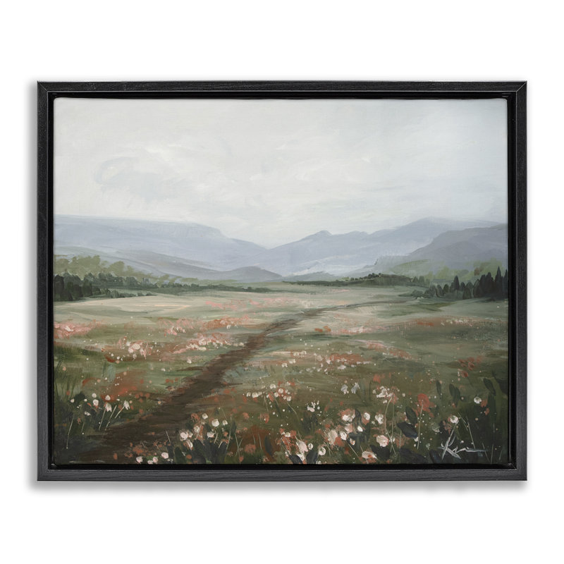  Path Through Rolling Meadow Canvas Wall Art by Lindsay Kivi Fine Art, H 17 po x l 21 po, Cadre noir