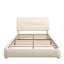 Haden Lambswool Boucle Upholstered Platform Bed Frame with Adjustable Headboard-434288339-434288351