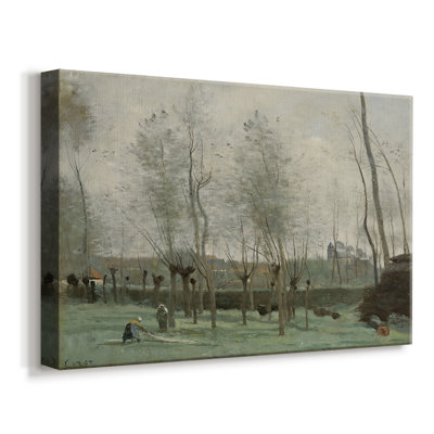 Paysage d'hiver avec des saules pollués - Jean-Baptiste-Camille - Toile tendue Corot-Gallery-c. Milieu du 19e siècle