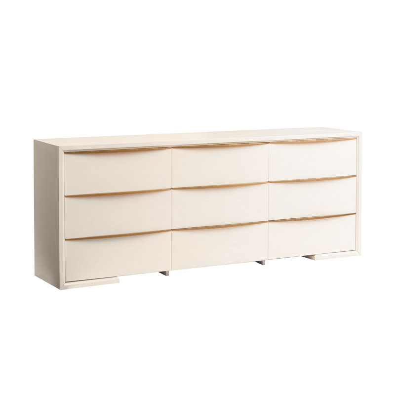 Milano 9-Drawers Dresser In Antique White