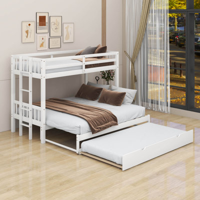 Twin Over Pull-Out Bunk Bed With Trundle
