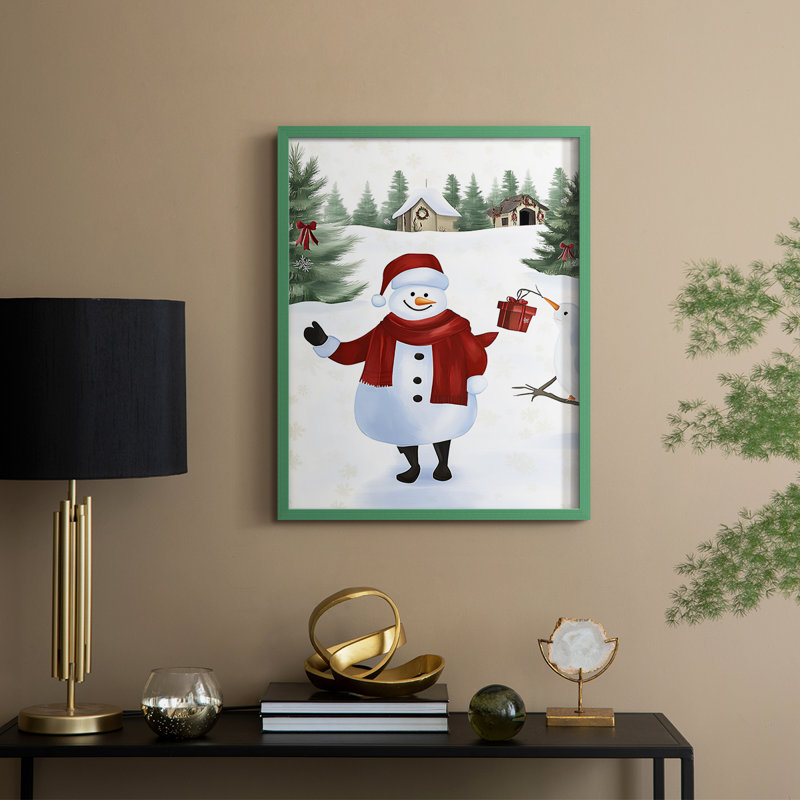 «Christmas Holiday Art» CECXCVII, reproduction d'art encadrée - bois massif, H 30 po x l 24 po, Vert