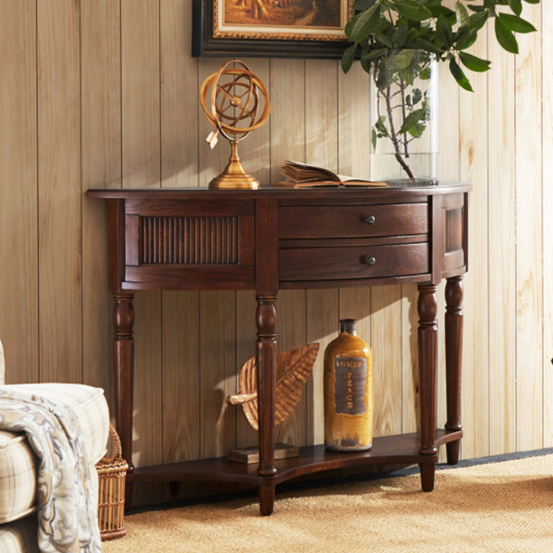 Console américaine de style américain, Marron foncé