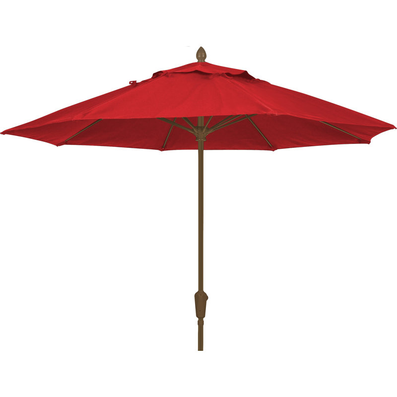Parasol de marché 7,5 pi Prestige, Bronze champagne, Toile Sunbrella® rouge Jockey