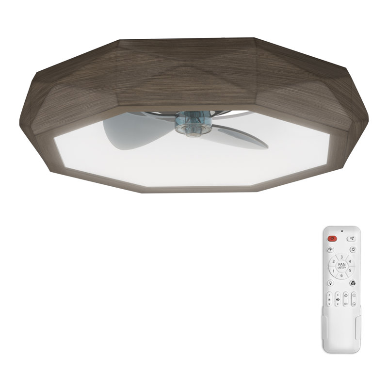 LED Walnut Wood Ceiling Fan