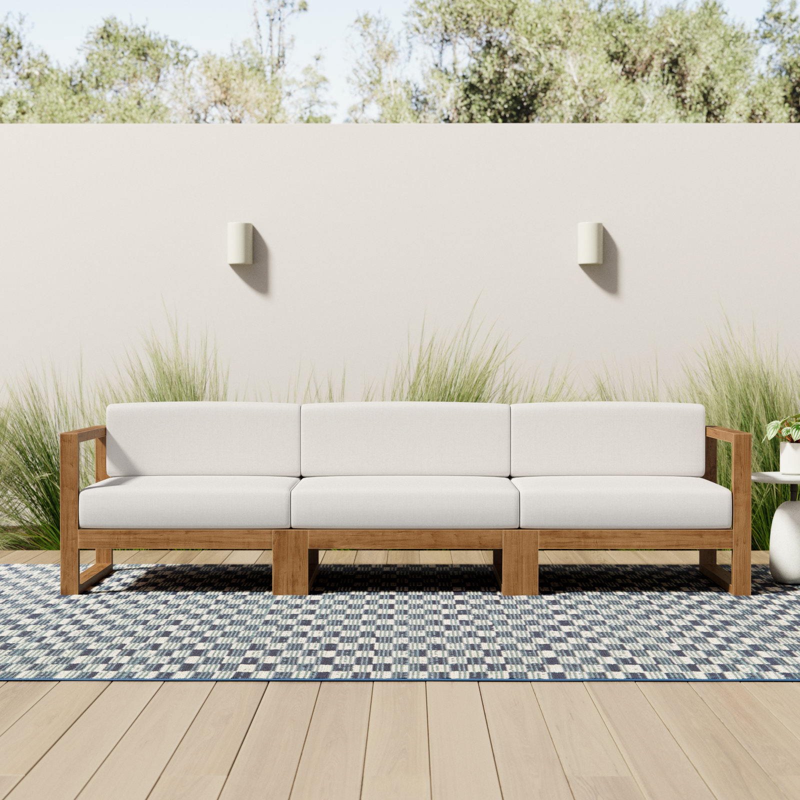Upland 102" Teak Outdoor Sofa