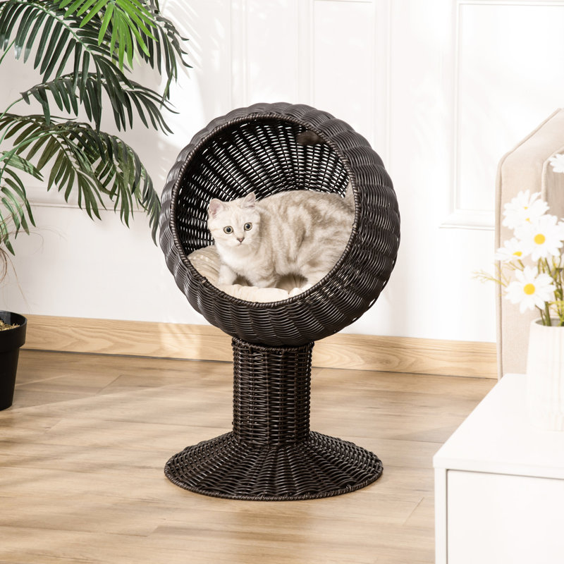 Maison pour chat surélevée de 27 po avec coussin