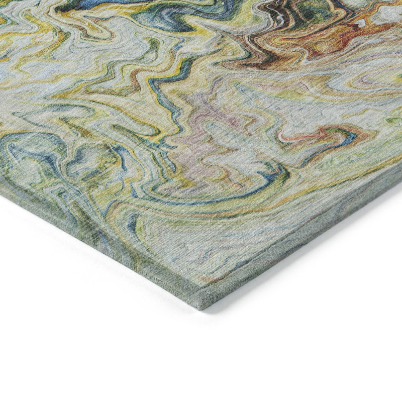 Altair Washable Abstract Indoor / Outdoor Rug, Rectangle 5' x 7'6"