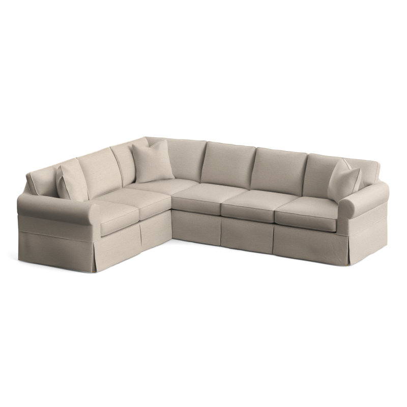 Canapé modulaire de coin large 117 po Bedford, Fronde melon ‑ 0448-24, Orienté à gauche (vu de face)