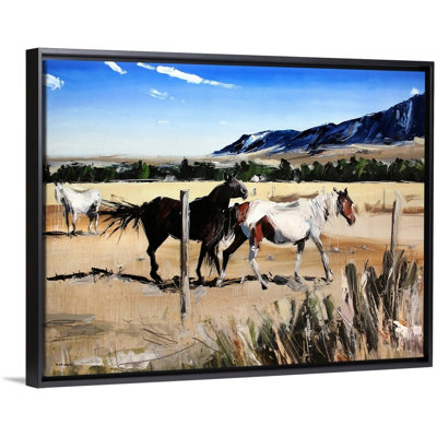 Reproduction d’art sur toile, "Dancing chevaux, Red Lodge, MT" par David Shingler