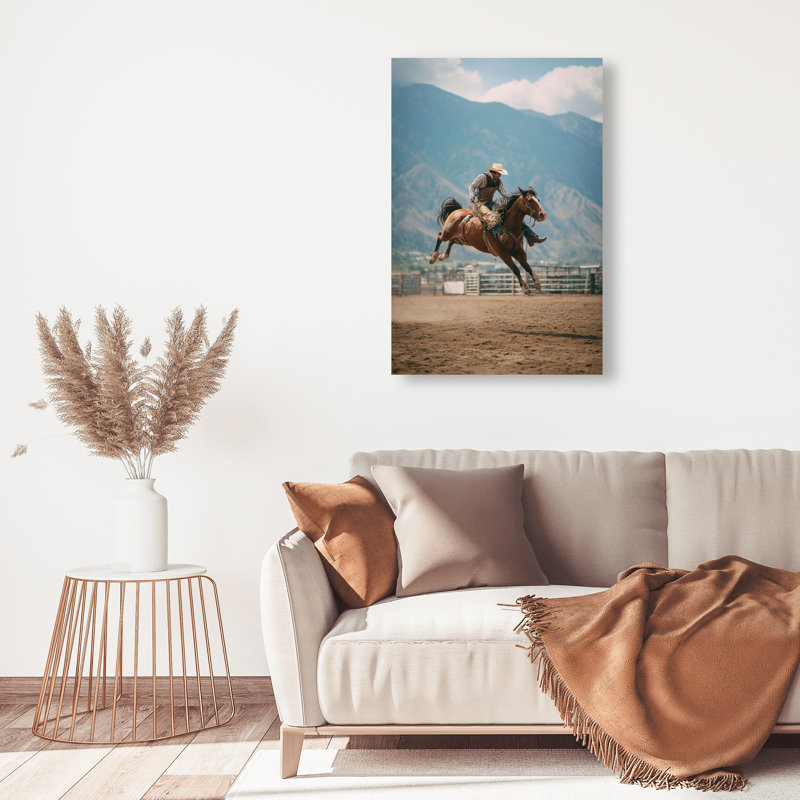 Bronc Rider Print by Oliver Gal, 45" H x 30" W, Gallery Wrapped