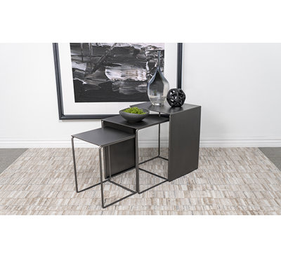 Liloa Iron Top Nesting Tables End Table