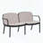 PP Outdoor Loveseat with Water-Repellent Cushion-1323146594