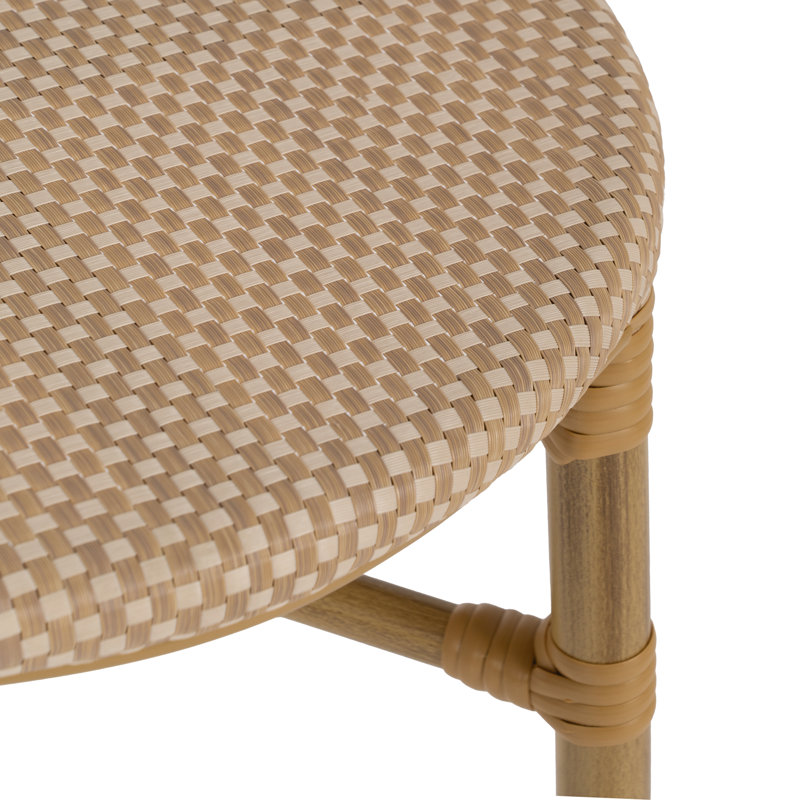 Stacking Patio Dining Side Chair, Beige
