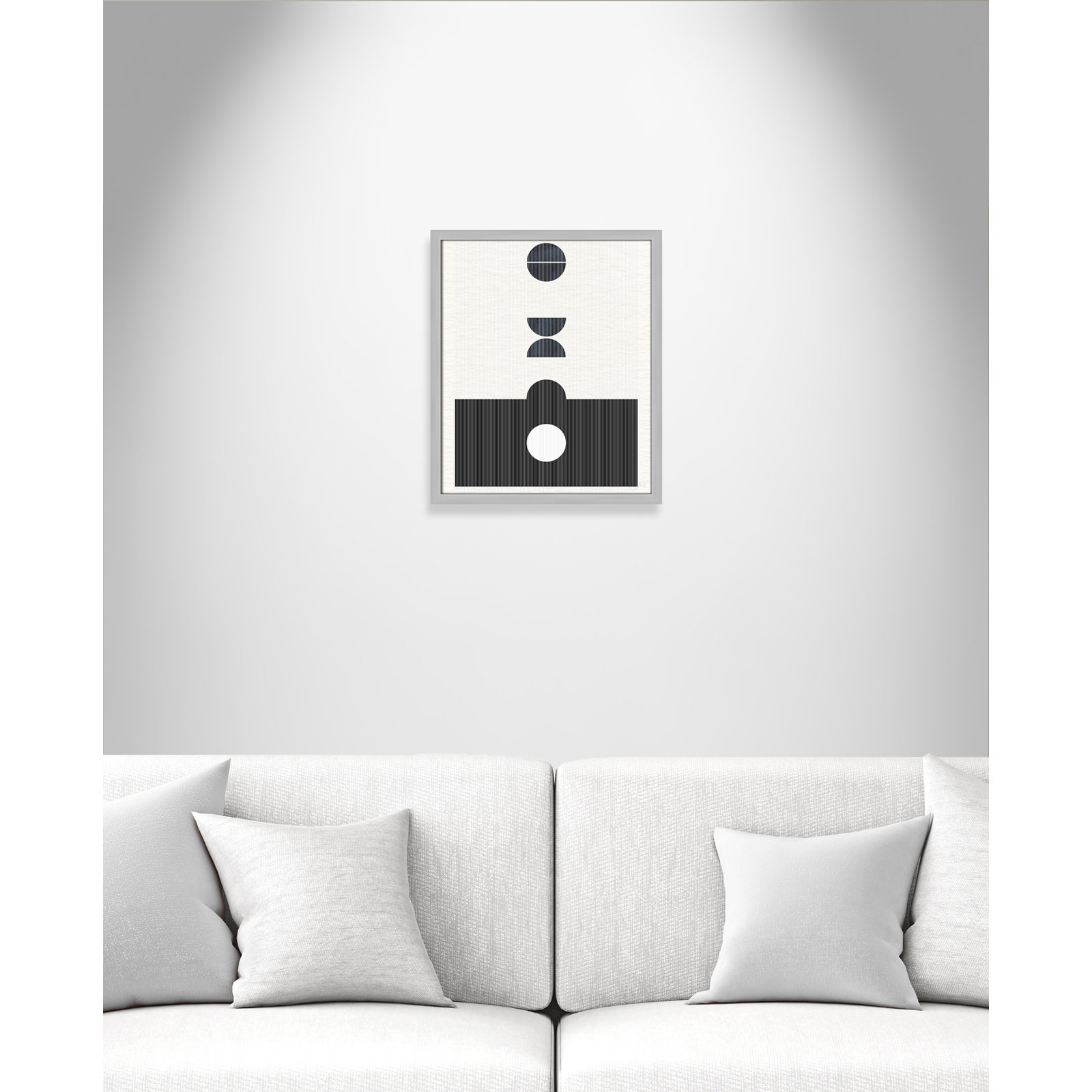 Eclipse I by Susan Jill, Matte Silver Framed, 19" H x 16" W x 0.75" D