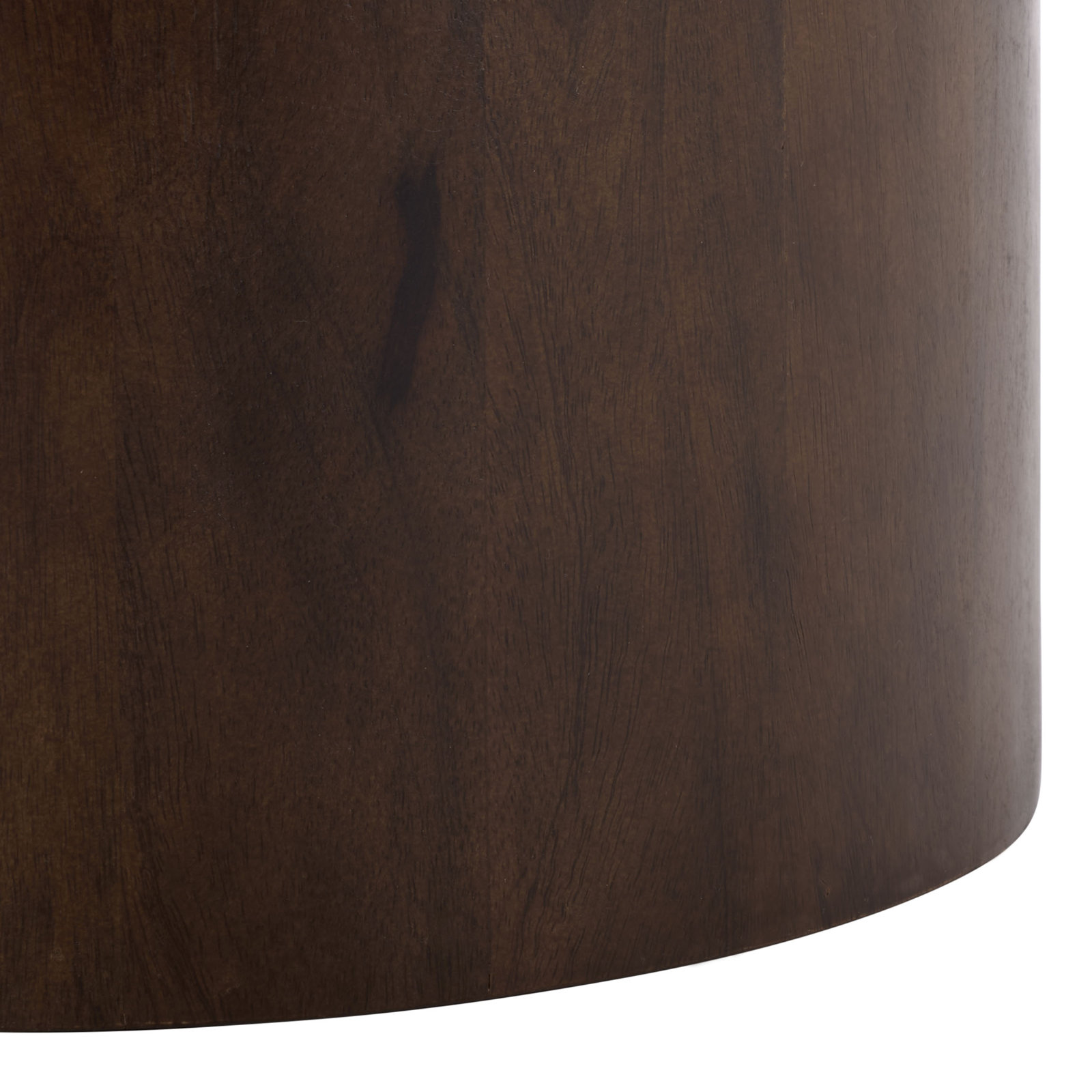 Basile Round Accent Table, Dark Brown