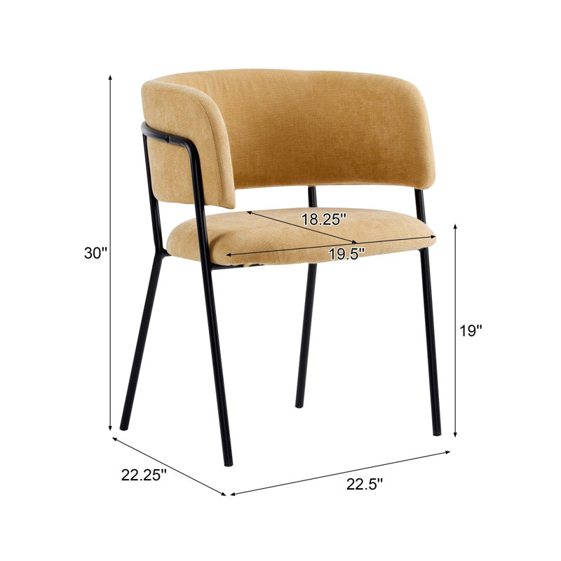 Ensemble de 2 chaises de salle à manger rembourrées Modern