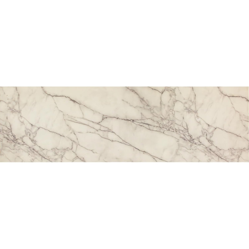 Faux White Marble TV Stand, 52" With Shutter-Style Cabinets