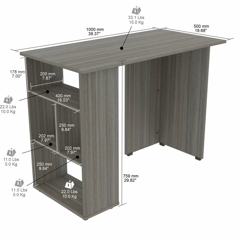 Bureau Juliahnna, gris