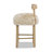 DeMille 27.5 Genuine Fur Counter Height Bar Stool