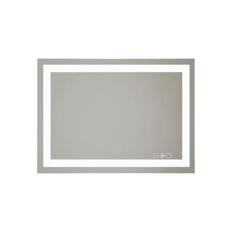 24" Clear Lighted Frameless Bathroom Vanity Mirror