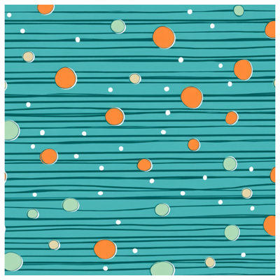 Teal Dots Stripes Quilted Bedspread All Sizes