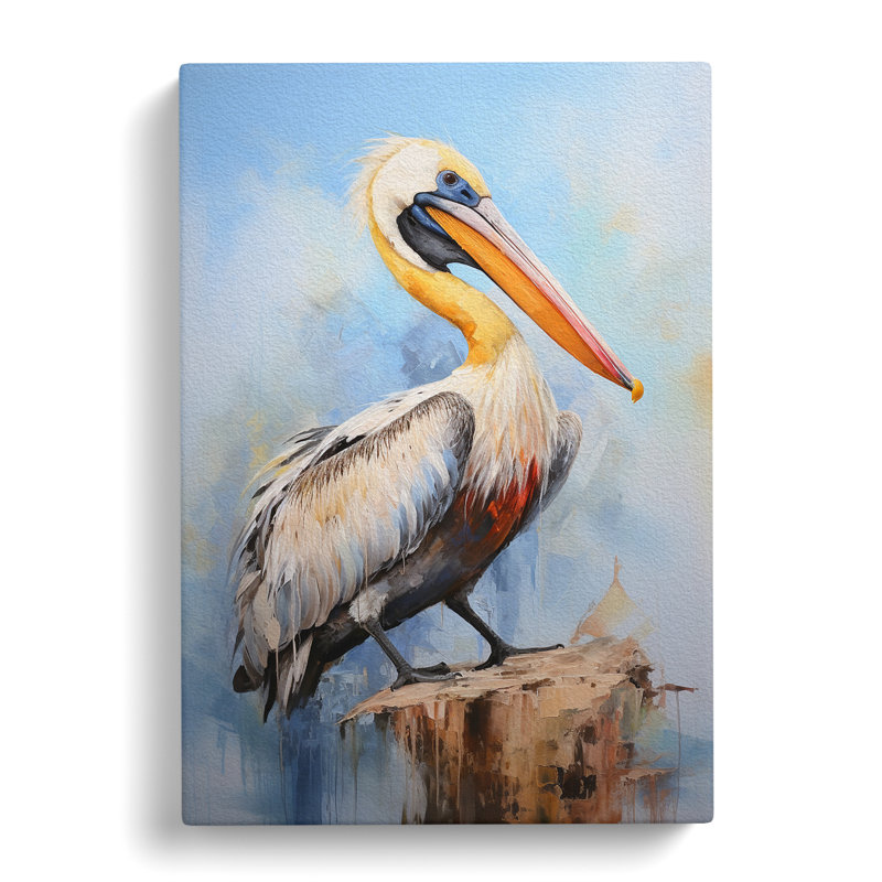 Pelican Modern Art - Wrapped Canvas, 76cm H x 50cm W x 3cm D