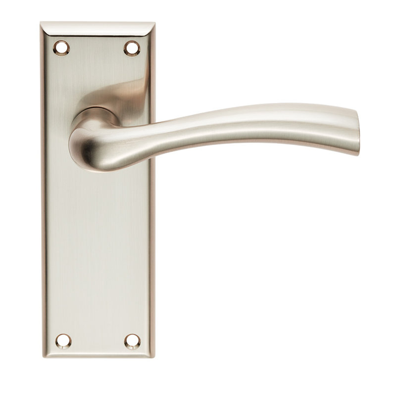Cinquanta Latch Door Handle, Satin Nickel