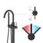 Robinet de baignoire circulaire à poignée simple-65166443