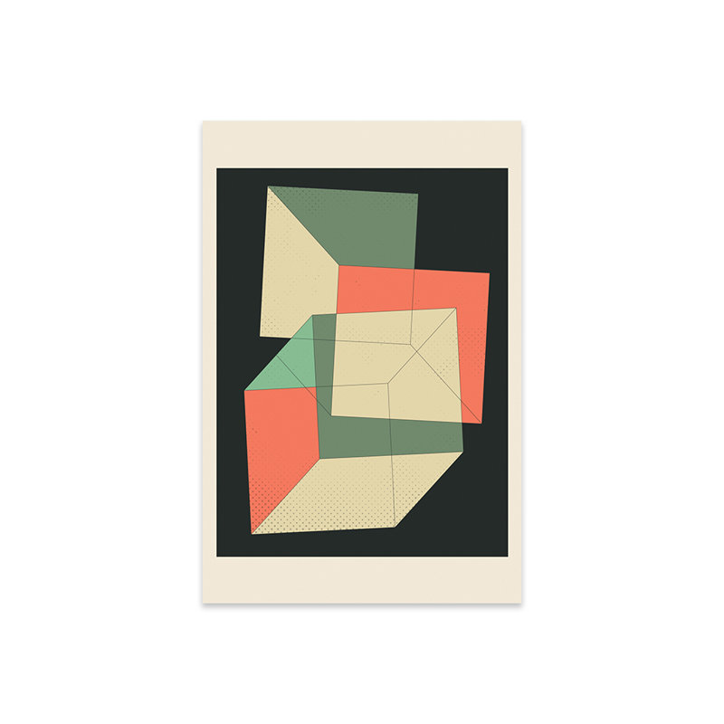 Cubes IV - impression sans cadre, H 24 po x l 16 po x P 0,25 po