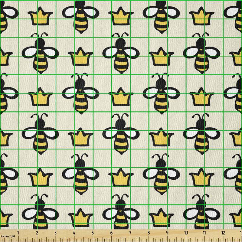 Deava Cartoon Bees and Crowns Multi-Purpose Fabric