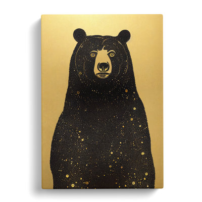 CAN-V0523-211X Bear Gold Leaf - Wrapped Canvas Print