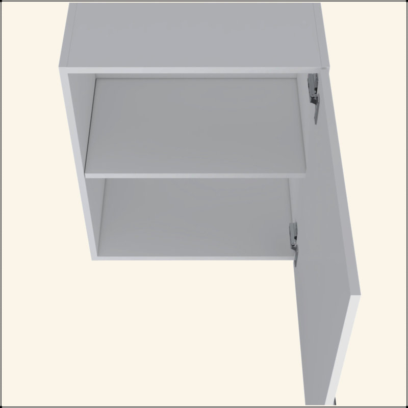 Armoire murale haute avec 1 porte Hi, Blanc