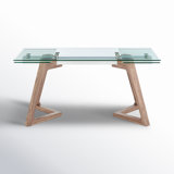 Breck Extendable Glass Top Dining Table