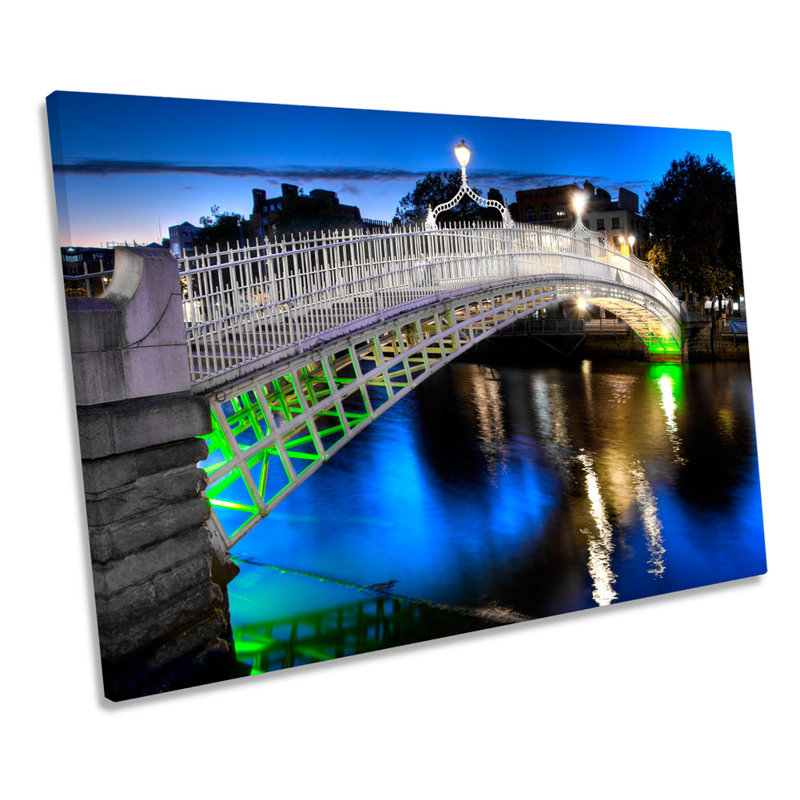 Ha'penny Bridge Dublin Ireland - Wrapped Canvas Print, 40.6cm H x 61cm W x 2cm D