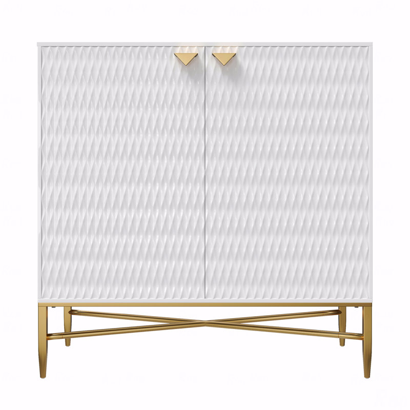 Buffet décoratif à 2 portes Letika, Blanc