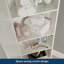 Armoire de coin de rangement - Blanc doux - Unité de coin autoportante avec tablette intérieure pour un usage domestique